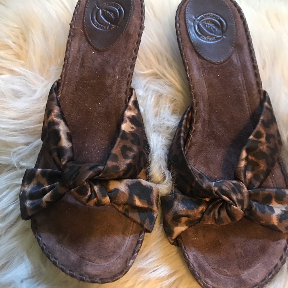 Nurture Brown Jungle print High Heel Sandals 9M
